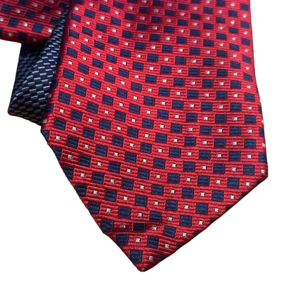 Tommy Hilfiger Men's Red Regular Fit Core Silk Neckties - Picture 2 of 5